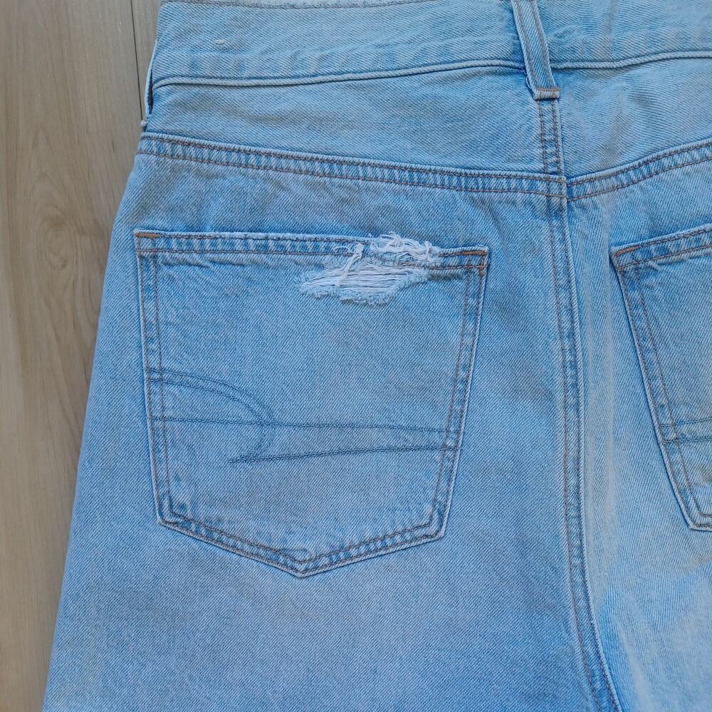 AE Dreamy Drape Highest Rise Baggy Shorts Light Wash 4 - Picture 10 of 15